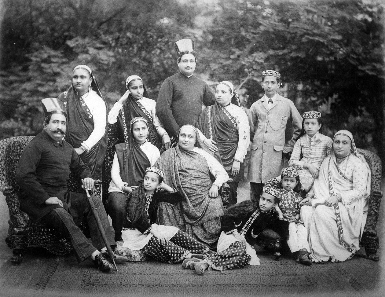Familjen Parsee, sent C19th av European Photographer