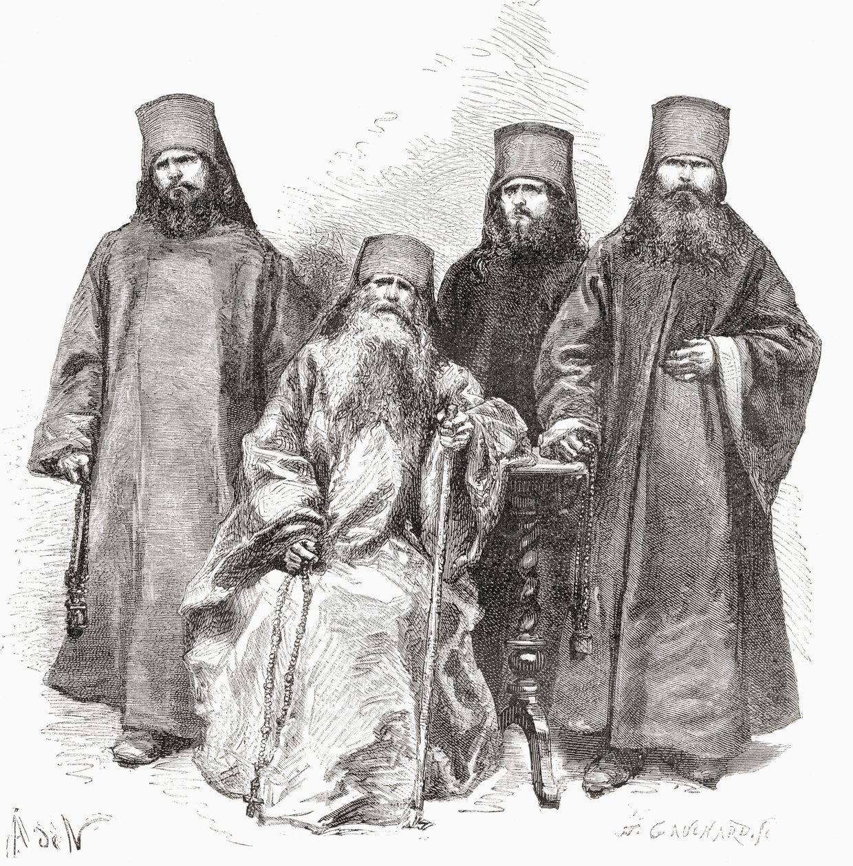 Filaret Drozdov och hans tre söner, från 