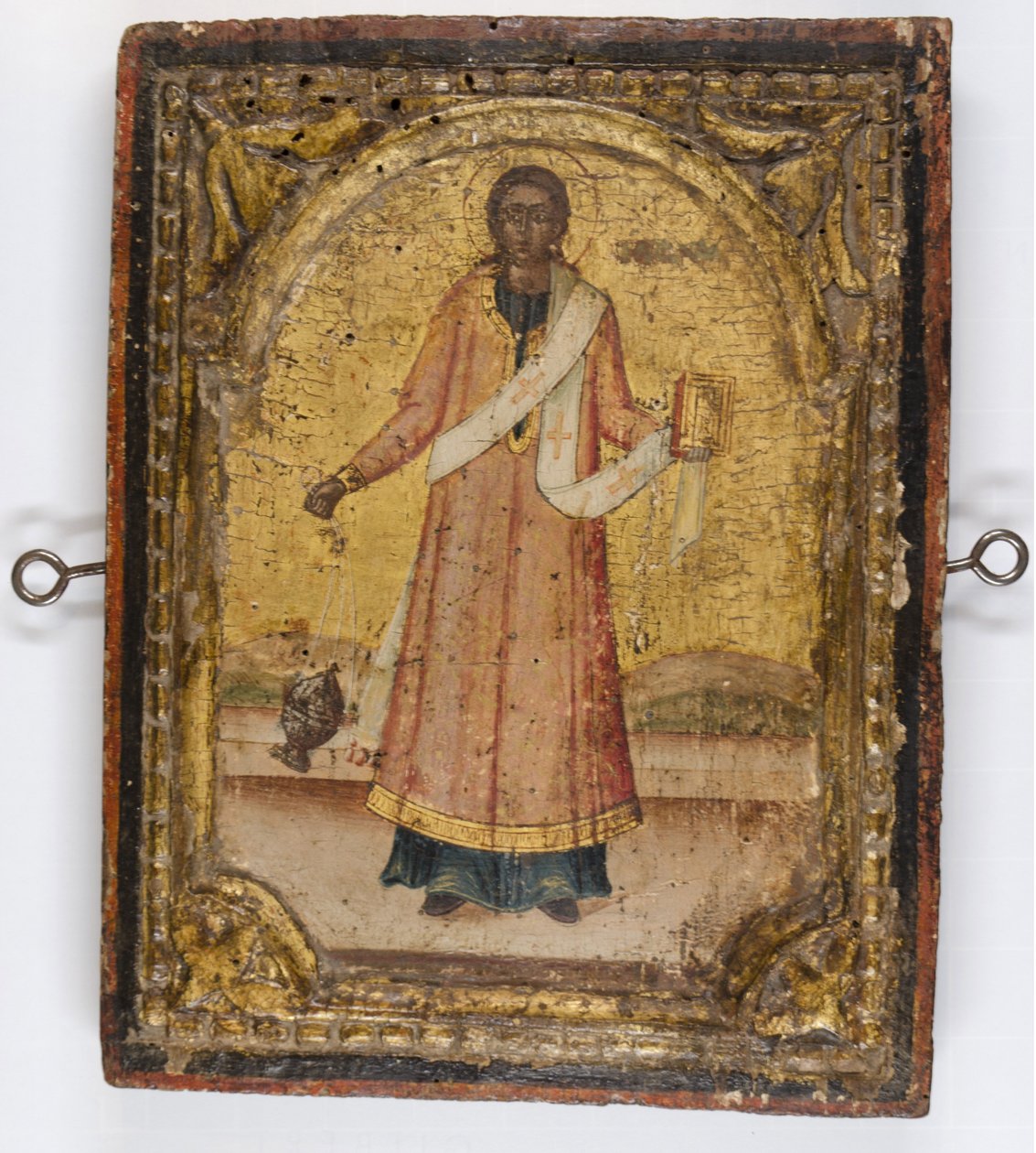 Sankt Stefan, 1400-1450 (tempera) av European School