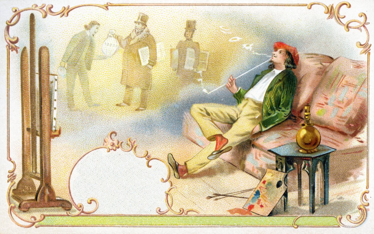 The Artists Pipe Dreams, 1900 av European School