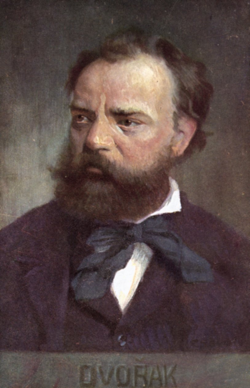 Antonin Dvorak, tjeckisk kompositör (färglitografi) av European School