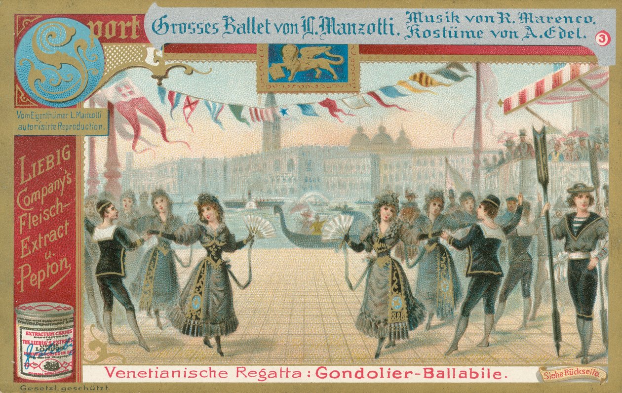 Balett, Liebig-kort, början av 1900-talet (chromo) av European School