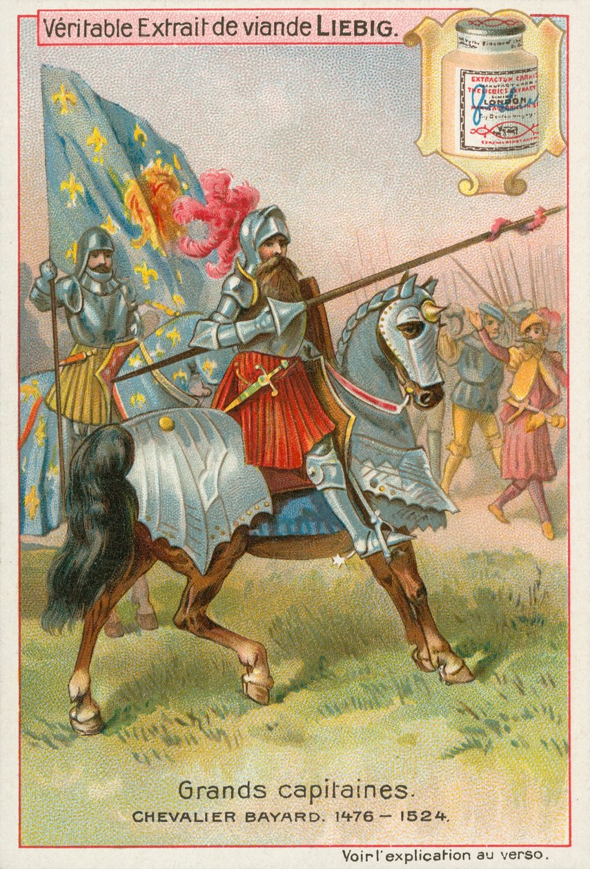 Chevalier Bayard, Liebig-kort, början av 1900-talet (chromo) av European School