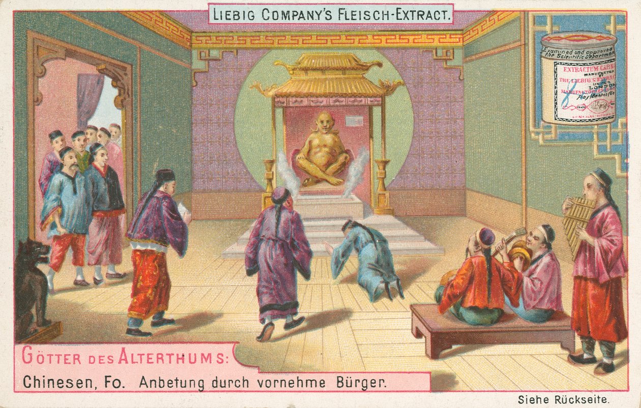 Kina, Fo, Liebigkort, början av 1900-talet (chromo) av European School