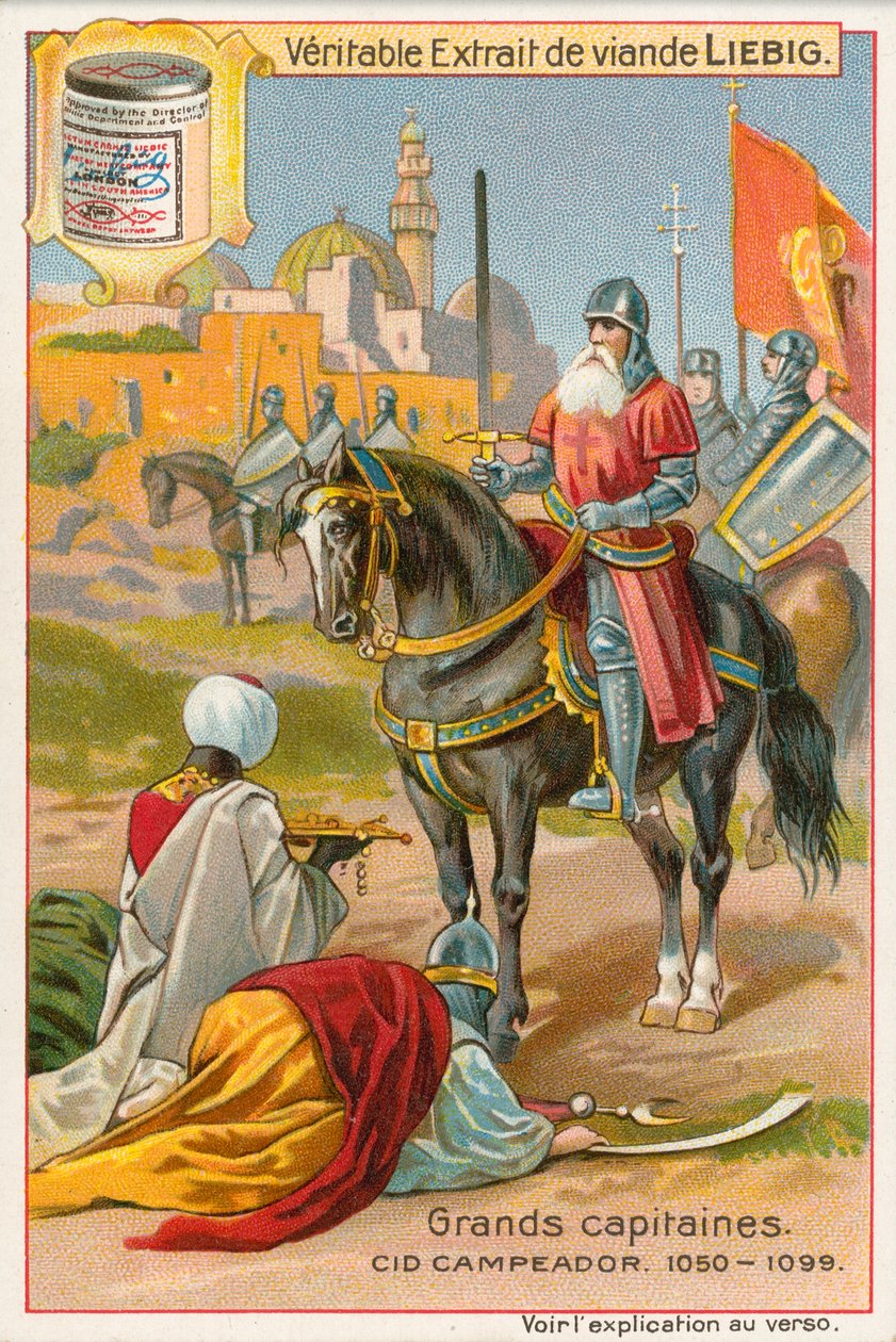 Cid Campeador, Liebig-kort, början av 1900-talet (chromo) av European School