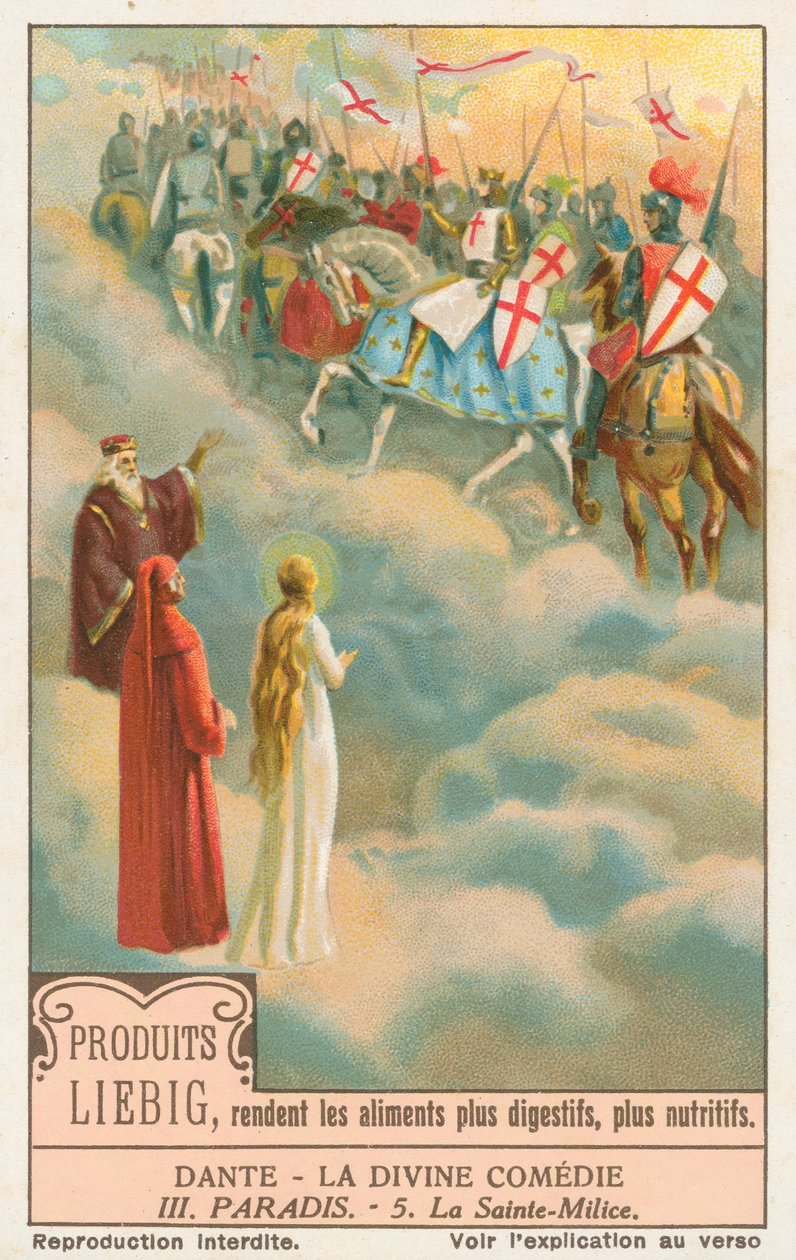 Dante, Den gudomliga komedin, Liebigkort, tidigt 1900-tal (chromo) av European School