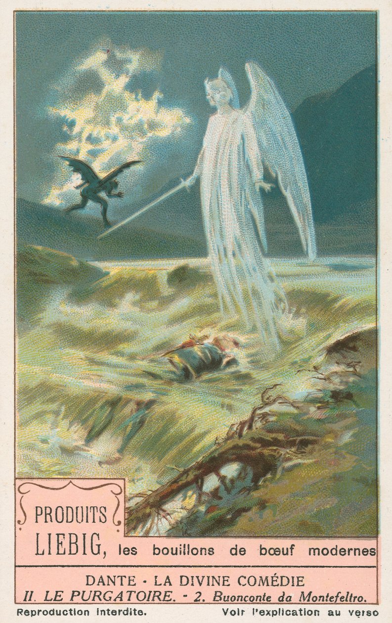 Dante, Den gudomliga komedin, Liebigkort, tidigt 1900-tal (chromo) av European School
