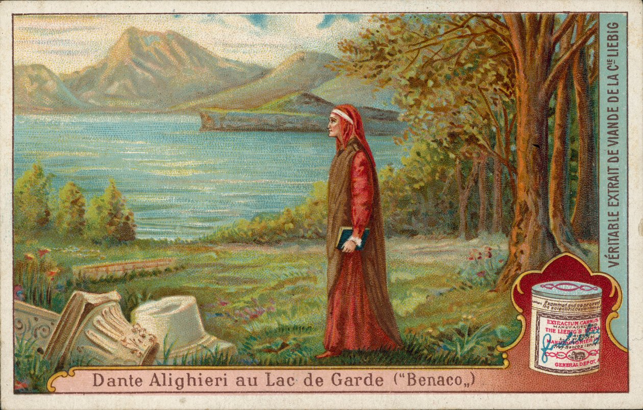 Dante vid Gardasjön (chromolitho) av European School
