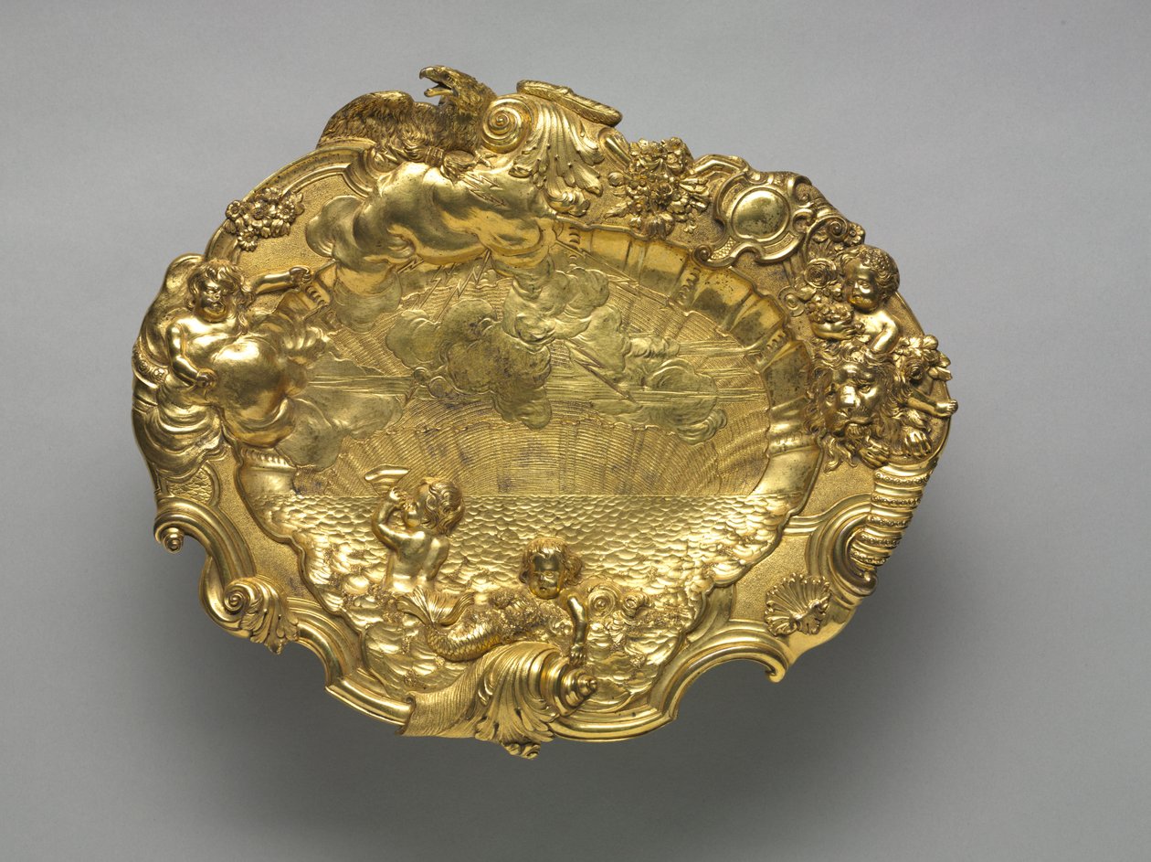 Dish, England eller Tyskland, c.1725-1750 av European School