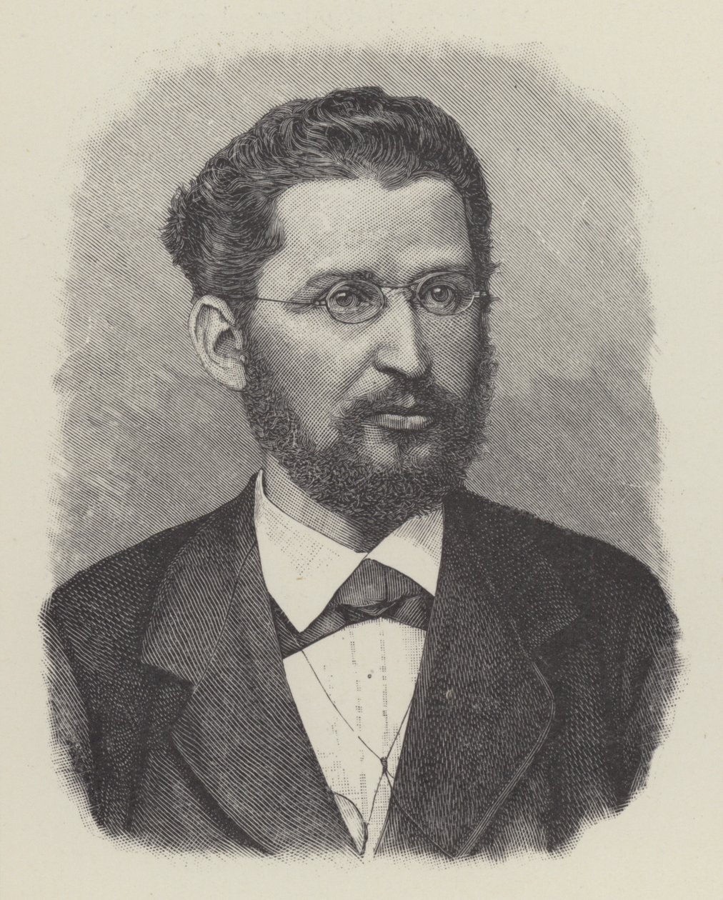 Edward Bernstein, tysk socialdemokratisk filosof och politiker (litografi) av European School