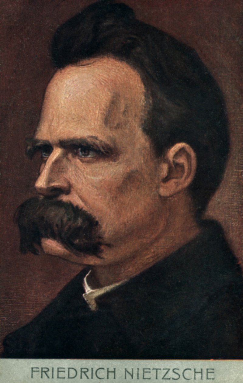 Friedrich Nietzsche (färglitografi) av European School