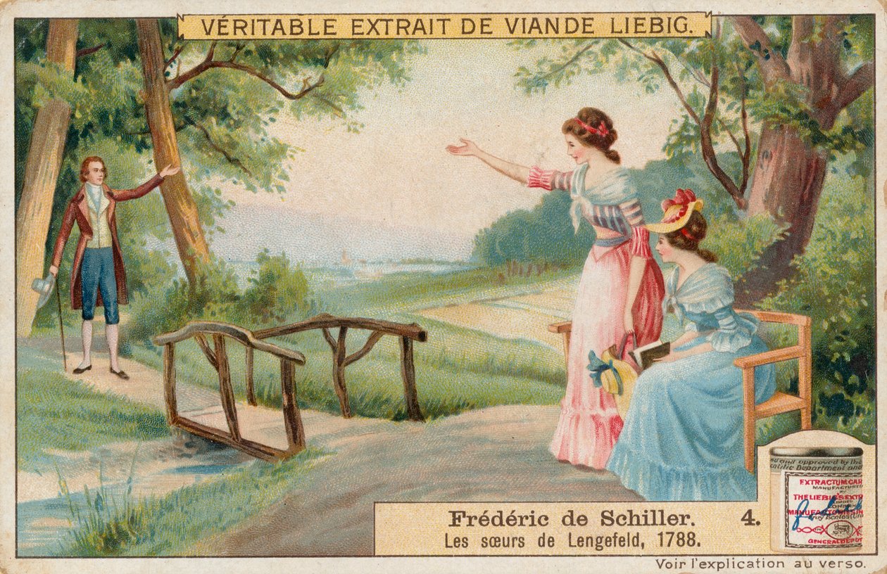 Friedrich Schiller, Liebig-kort, början av 1900-talet (chromo) av European School