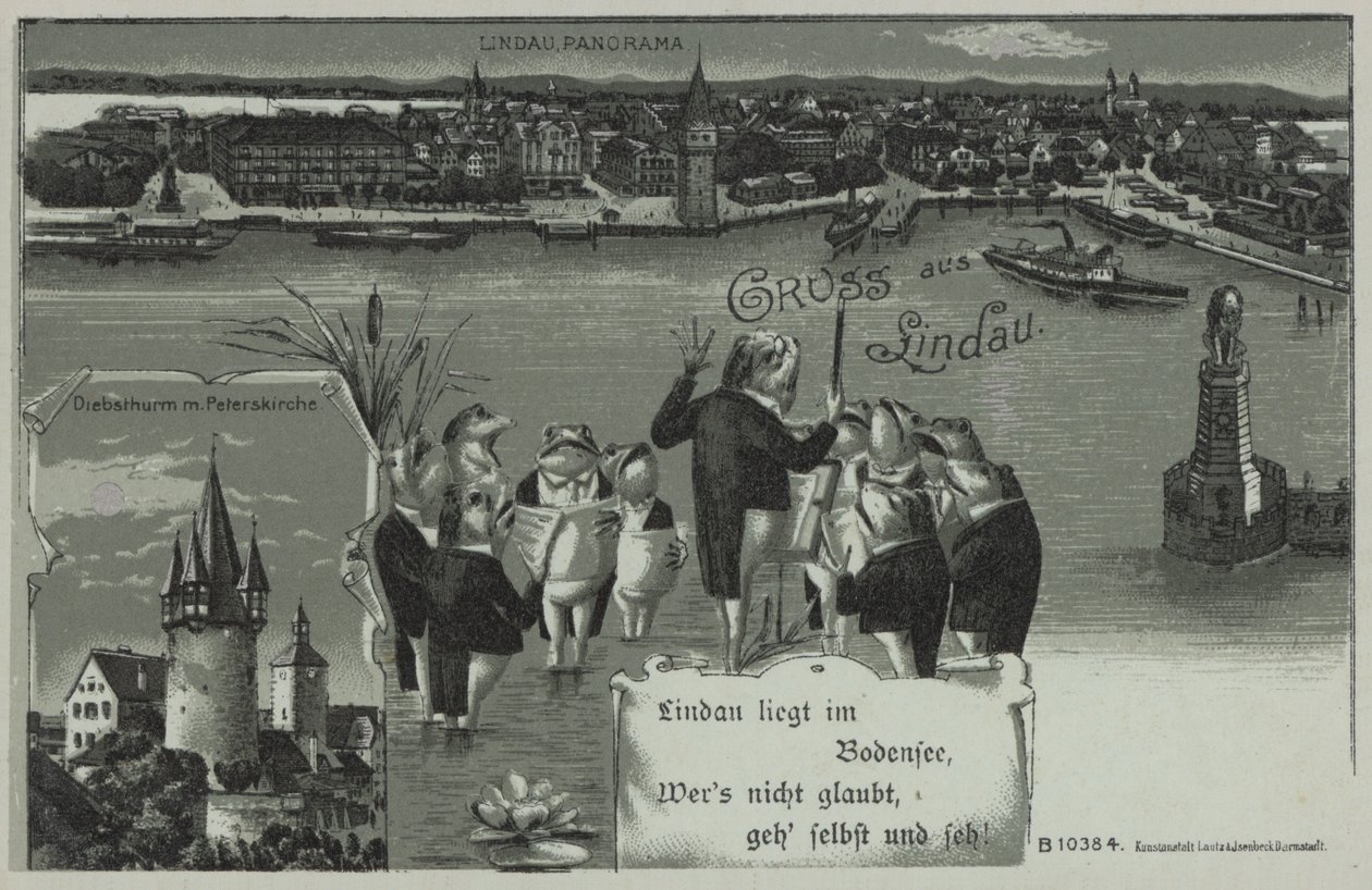 Grodkonsert i Lindau (litografi) av European School