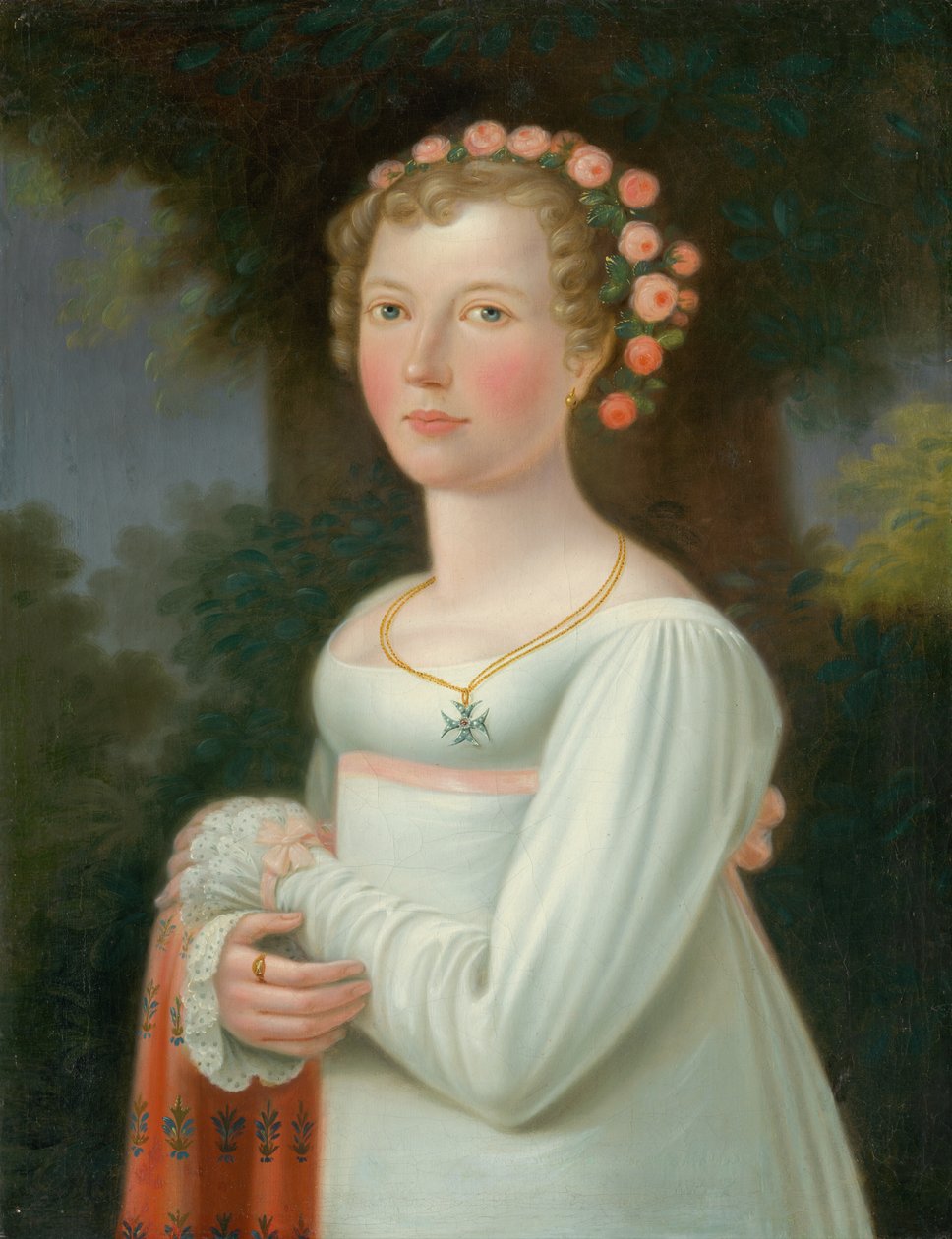 Flicka i vit klänning, 1800-20 av European School