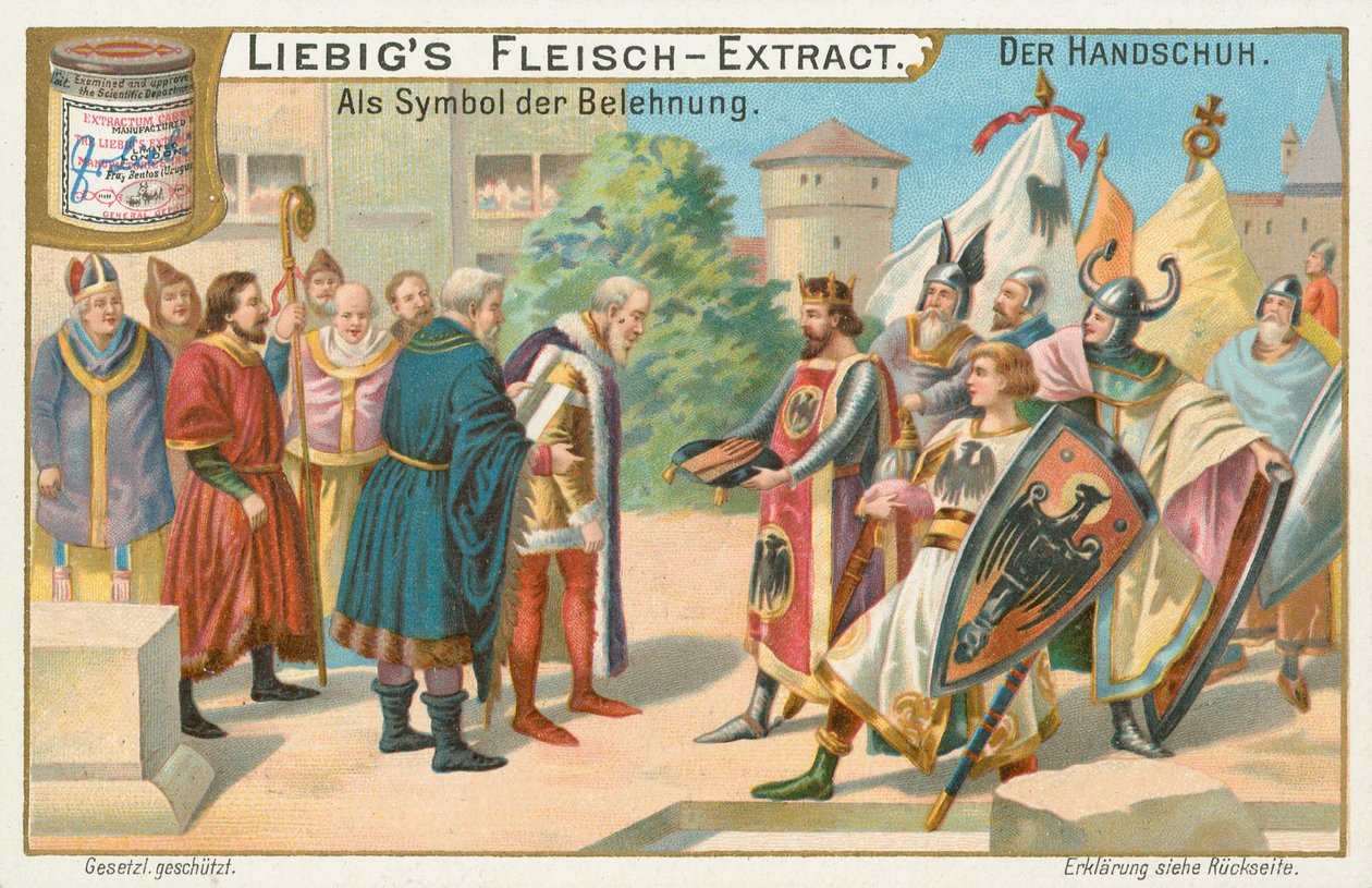 Handskar, Liebig-kort, tidigt 1900-tal (chromo) av European School