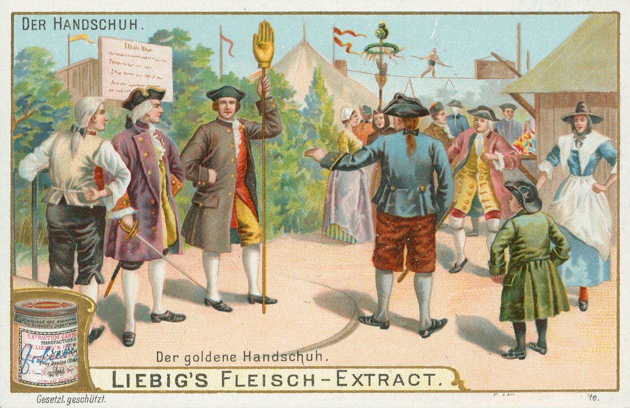 Handskar, Liebig-kort, tidigt 1900-tal (chromo) av European School