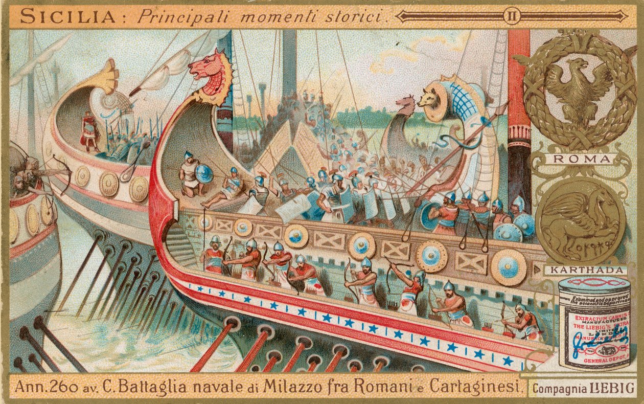 Siciliens historia, Liebig-kort, början av 1900-talet (chromo) av European School