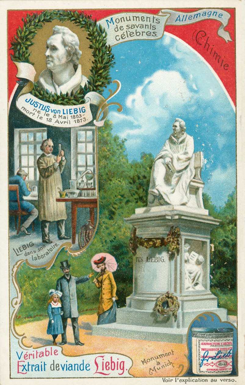 Justus von Liebig, Liebigkort, början av 1900-talet (chromo) av European School