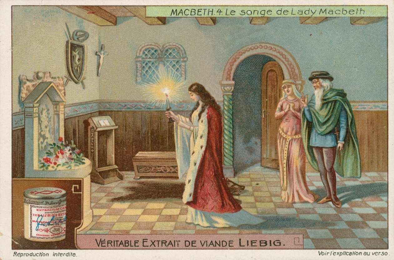 Macbeth, Liebig-kort, början av 1900-talet (chromo) av European School