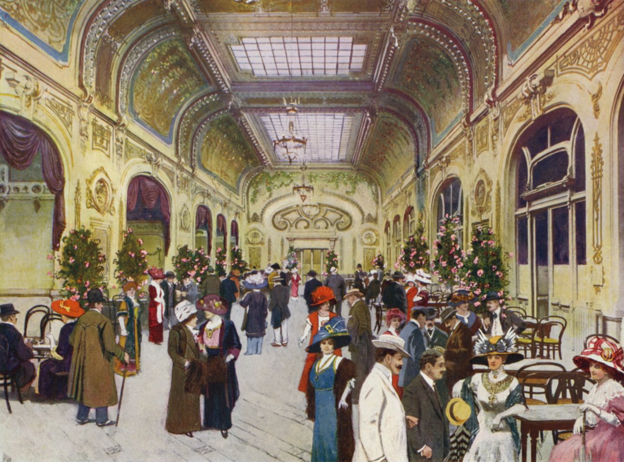 Monte-Carlo, Le Casino de Beau-Soleil (färglitografi) av European School