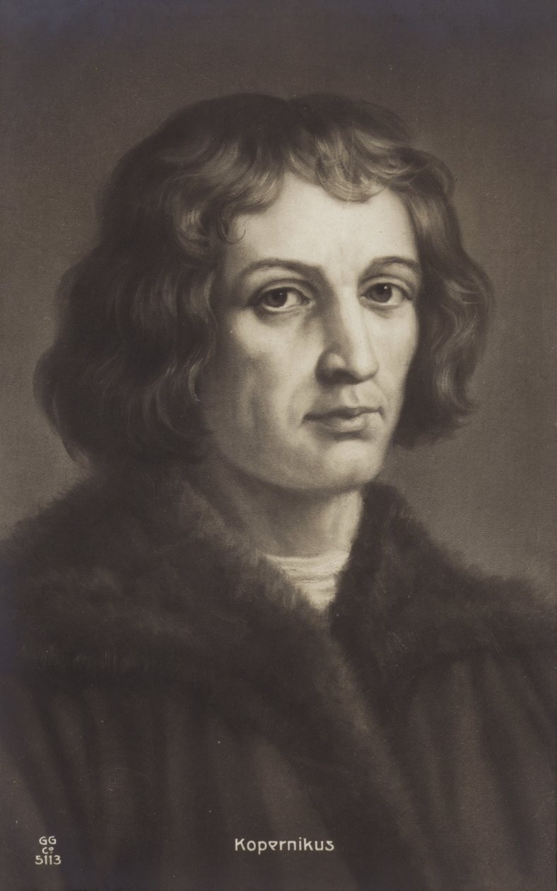 Nicolaus Copernicus (1473-1543), polsk astronom (litografi) av European School