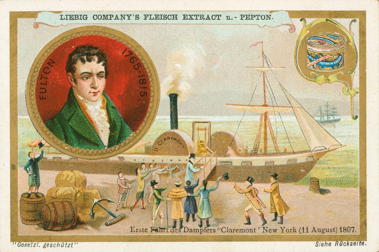 Robert Fulton, Liebig-kort, början av 1900-talet (chromo) av European School