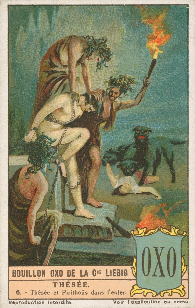 Theseus, Liebigkort, början av 1900-talet (chromo) av European School
