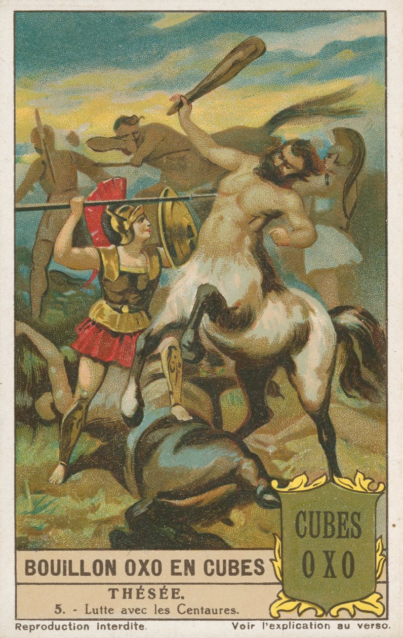 Theseus, Liebigkort, början av 1900-talet (chromo) av European School