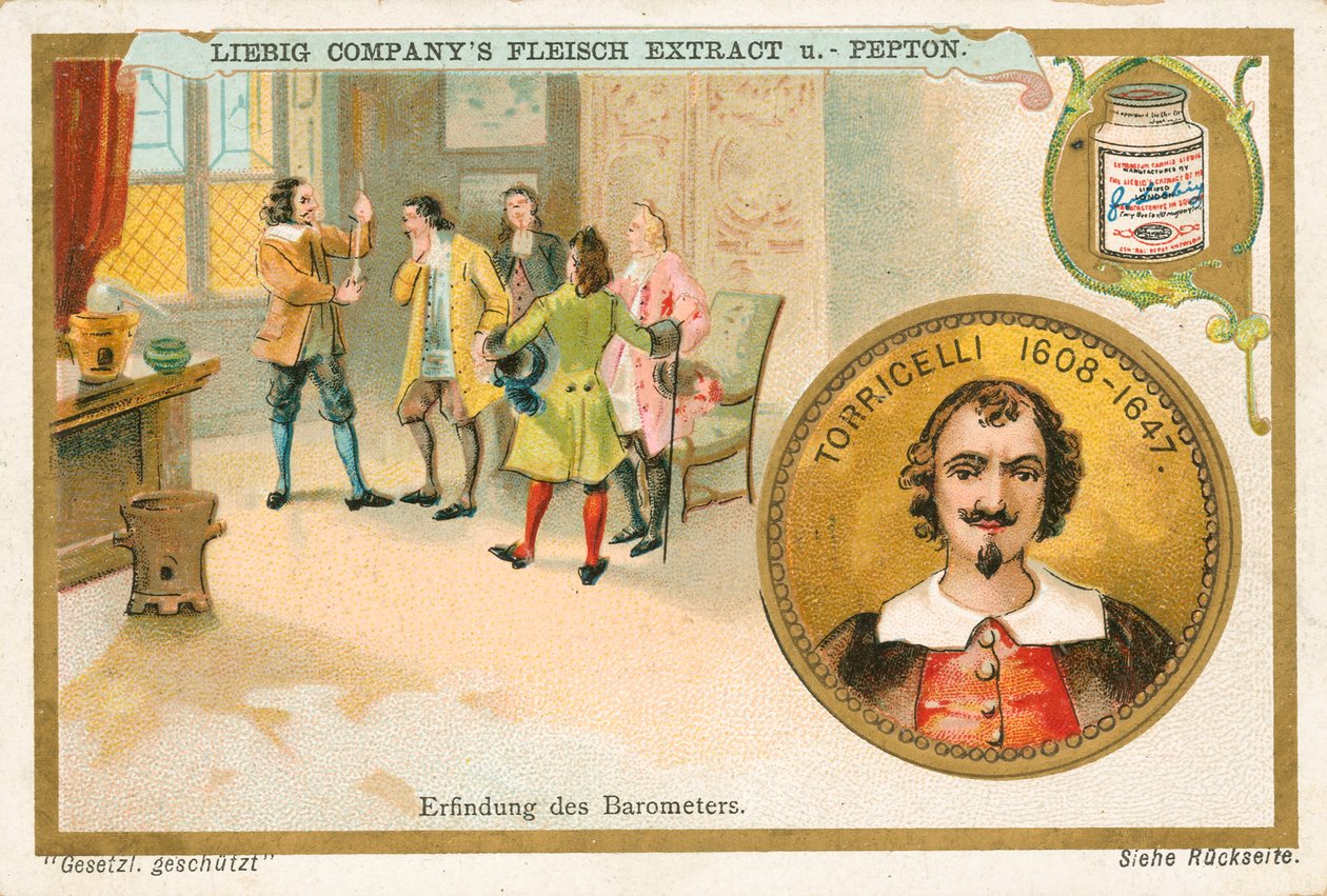 Torricelli, Liebig-kort, början av 1900-talet (chromo) av European School