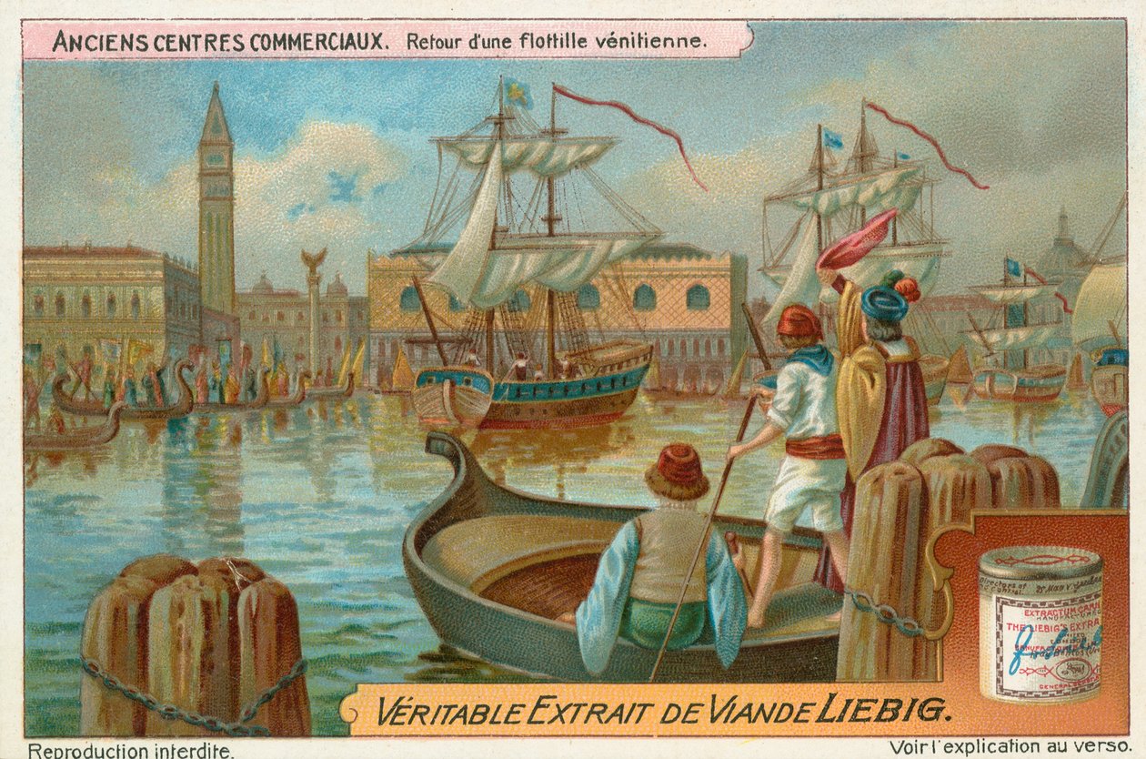 Venedig, Liebig-kort, början av 1900-talet (chromo) av European School