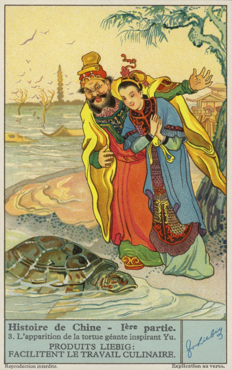 Yu den store och jättesköldpaddan (chromolitho) av European School
