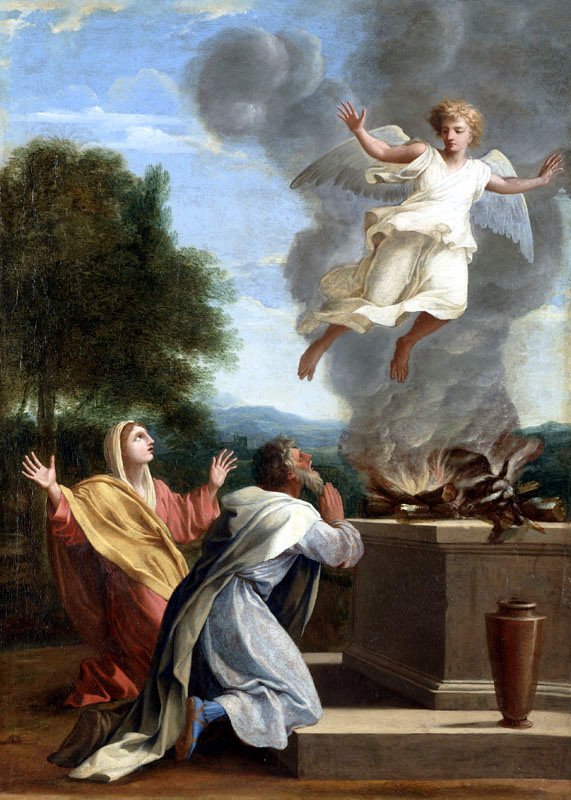  The Sacrifice of Manoahn  av Eustache Le Sueur
