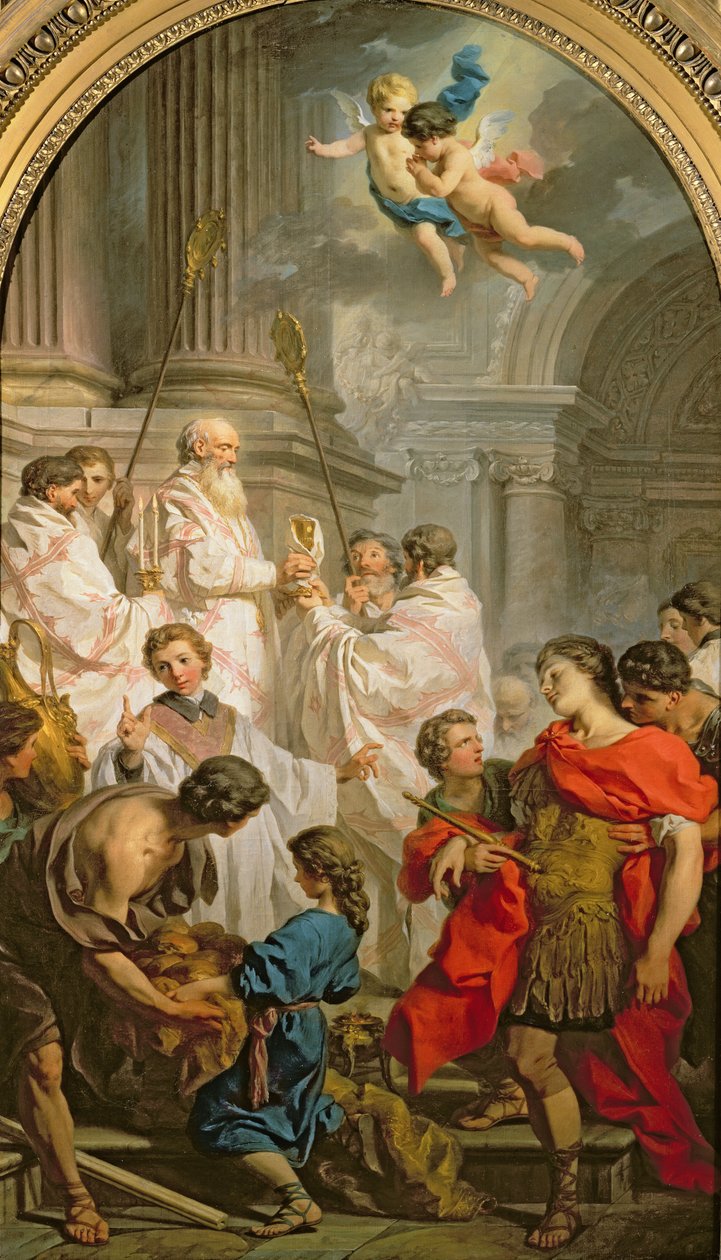 Mässan av Sankt Basilius av Eustache Le Sueur