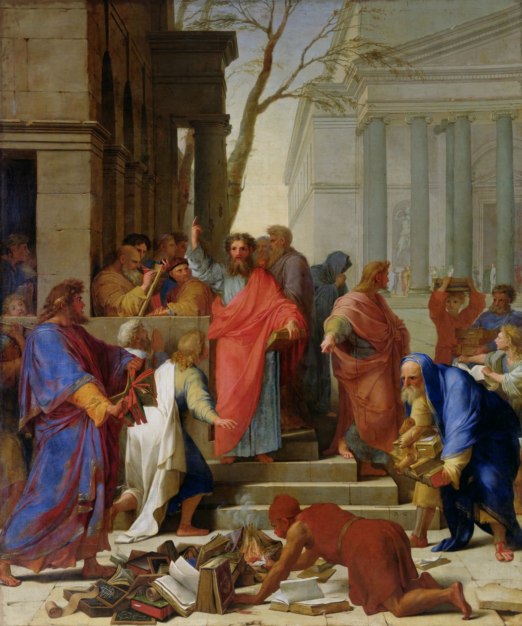 Paulus predikan i Efesos, 1649 av Eustache Le Sueur