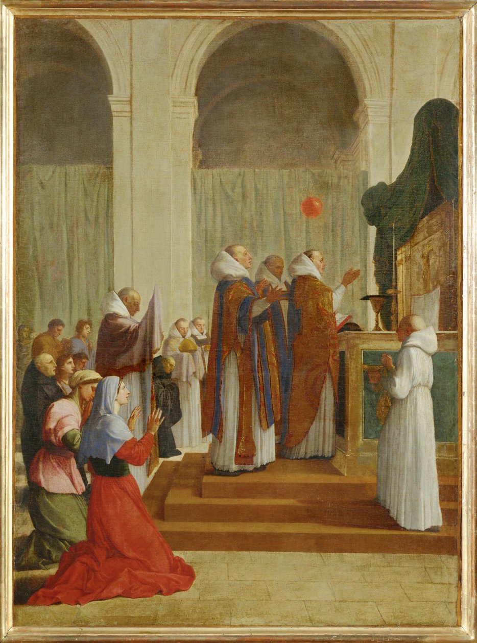 La messe de saint Martin - mässan för Sankt Martin ... av Eustache (studio of) Le Sueur
