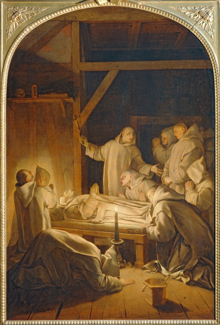 Mort de saint Bruno - Sankt Brunos död ... av Eustache (studio of) Le Sueur