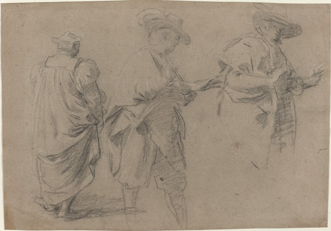 En domare och två herrar advokater av Eustache Le Sueur