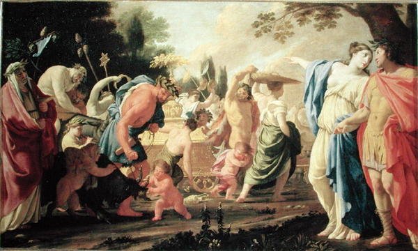 Poliphilus vid Bacchus triumf, 1637-38 av Eustache Le Sueur