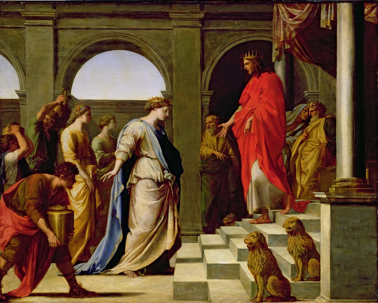 Salomo och drottningen av Saba, 1650 av Eustache Le Sueur
