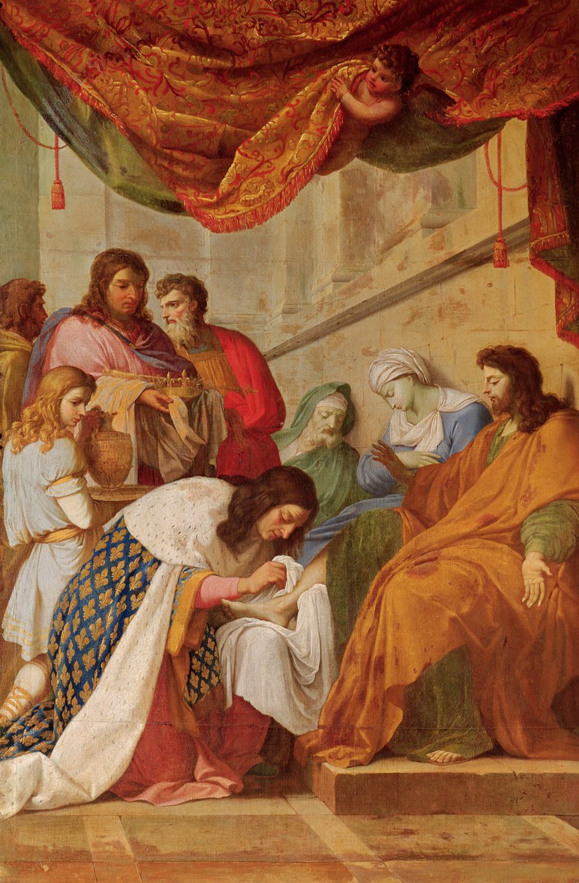 St Louis Healing the Sick av Eustache Le Sueur