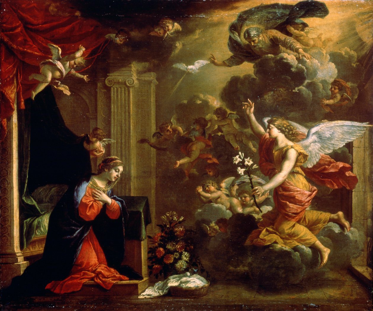Bebådelsen, 1600-talet. av Eustache Le Sueur