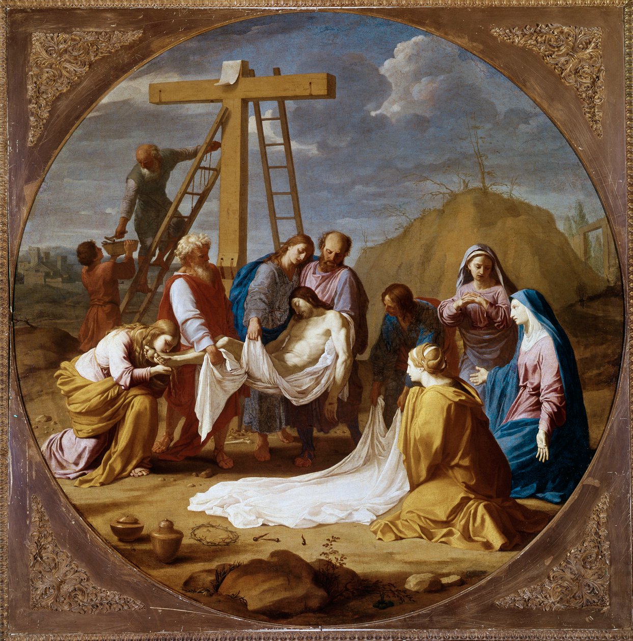 Kristi avsättning (olja på duk, cirka 1651) av Eustache Le Sueur