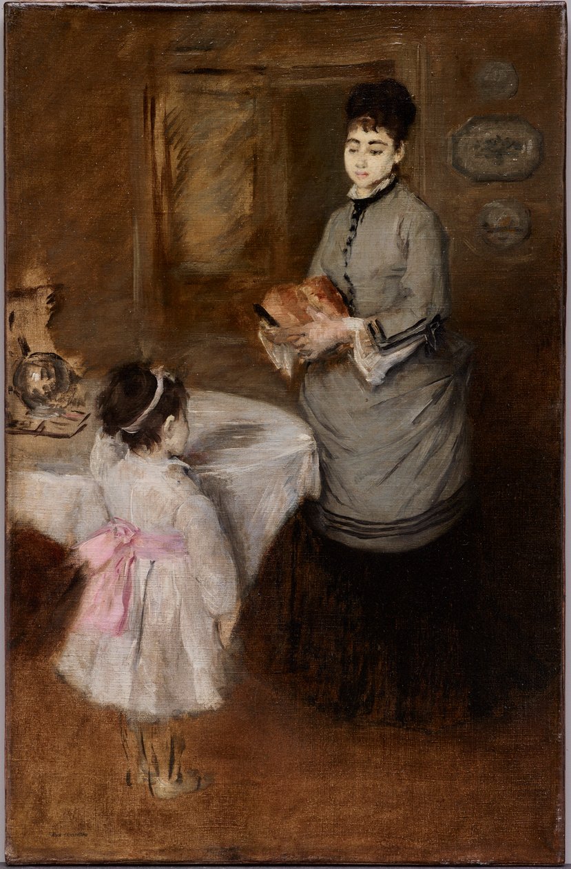 Afternoon Tea, ca 1874 (olja på duk) av Eva Gonzalès
