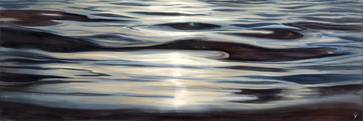 Liquid Silk, 2020 (olja på duk) av Eva Volf