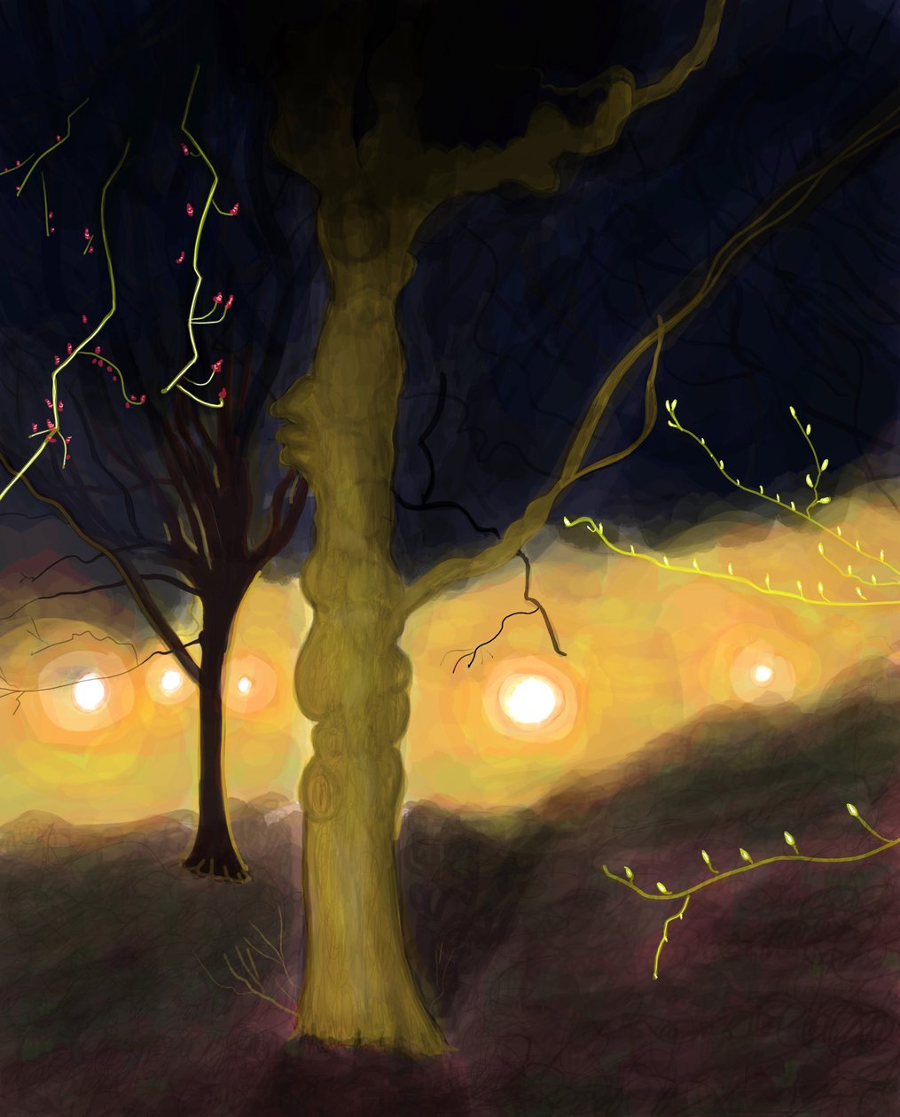 5:20 A.MProspect Park, Brooklyn (digital konst) av Evan Sklar