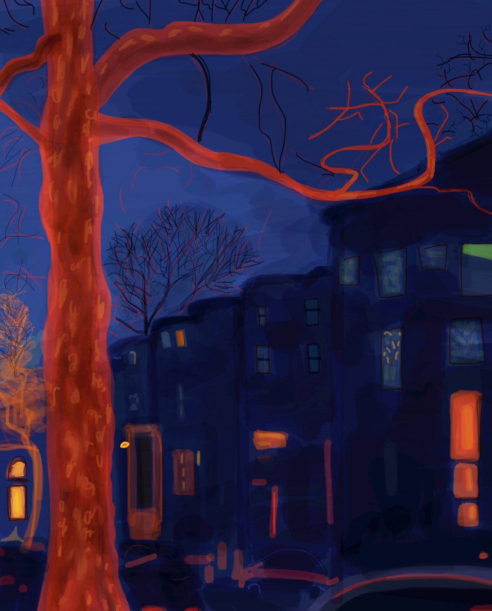 7th Street, Brooklyn, 2016 (digital konst) av Evan Sklar