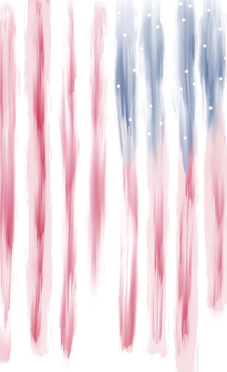Amerikanskt vapenvåld (digital konst) av Evan Sklar
