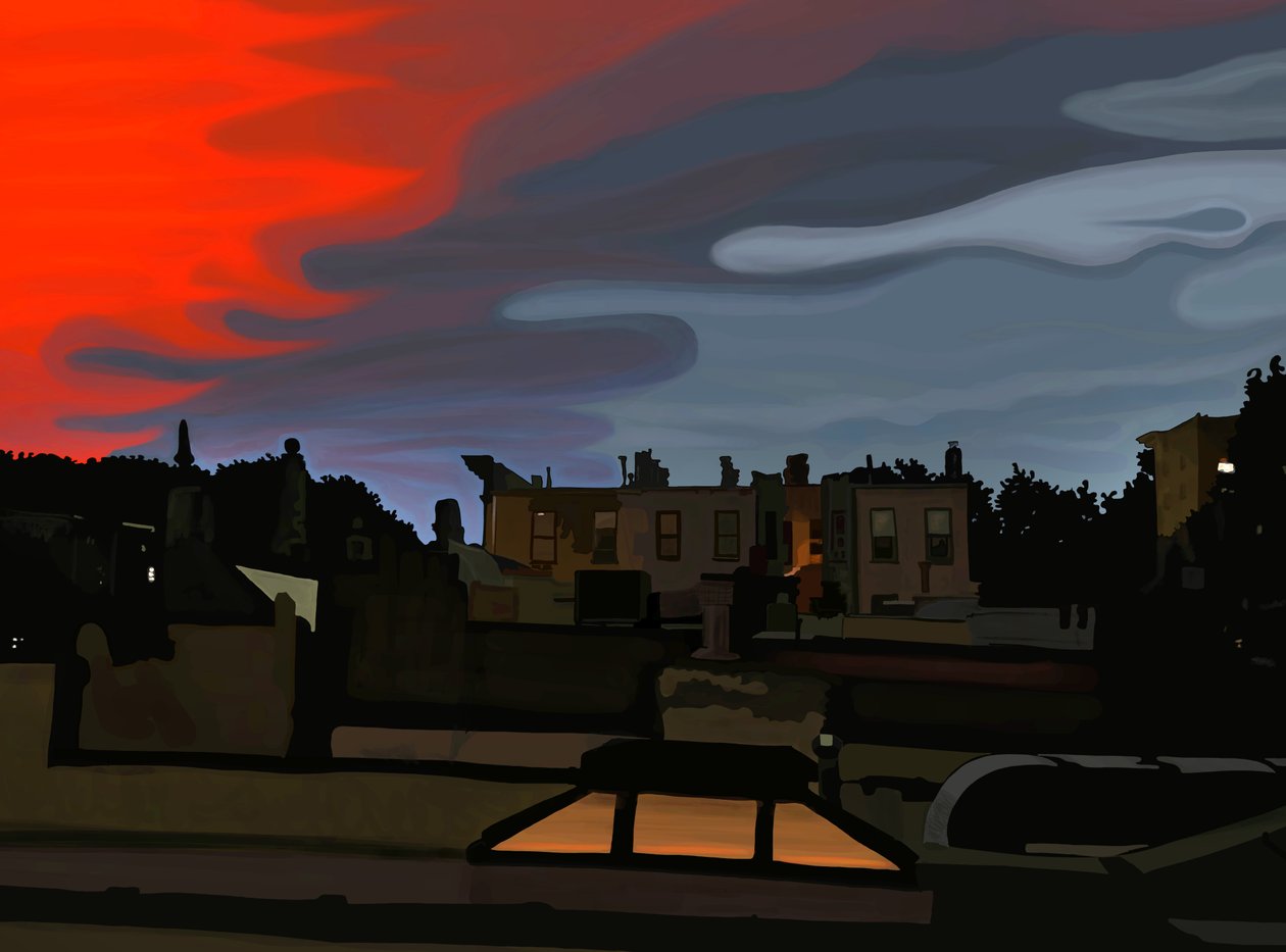 Aproaching Storm, Brooklyn (digital konst) av Evan Sklar