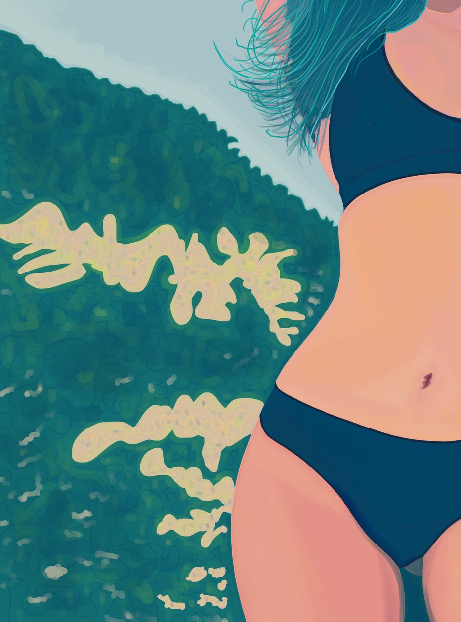 Blue Bikini, Brooklyn (digital konst) av Evan Sklar