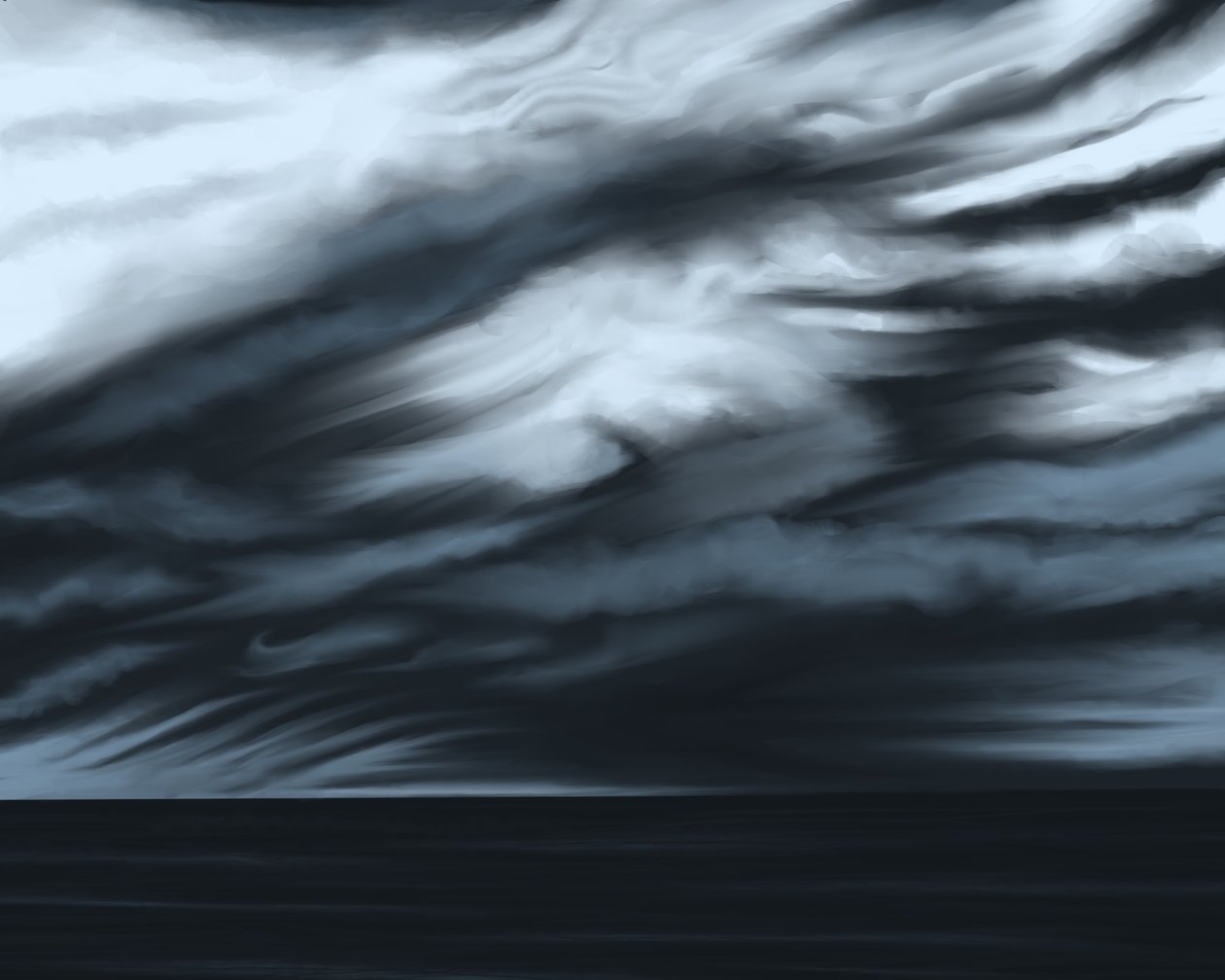 Blå himmel och hav , c.2020-24 (digital konst) av Evan Sklar